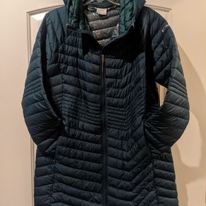 Columbia - XL omniheat packable puffer jacket. Peacock/Teal color. Like new.
